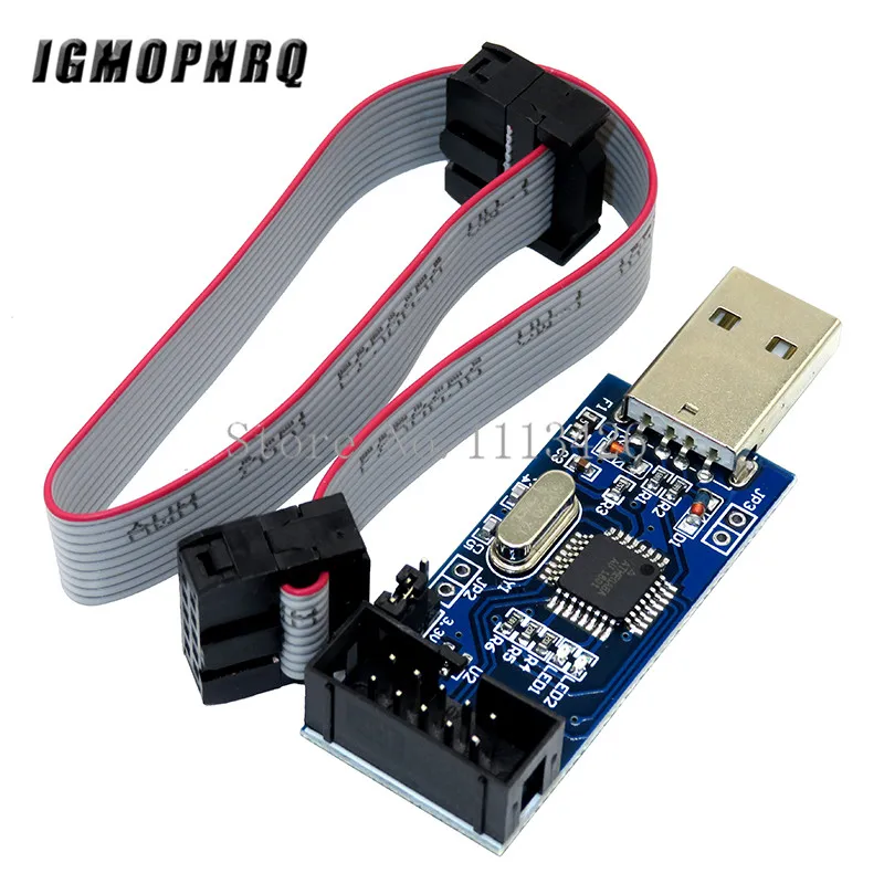 AVR Programmer 1 комплект 10Pin до 6 Pin адаптер плата+ USBASP USBISP AVR программатор USB ATMEGA8 ATMEGA128 ATtiny/CAN/PWM 10Pin провод модуль DIY - Цвет: AVR Programmer