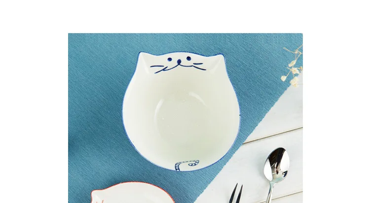Нишида деревянный дождь Meng Meow серия японский стиль мультфильм милый кот Детская домашняя посуда 7,75-дюймовый длинный блюдо