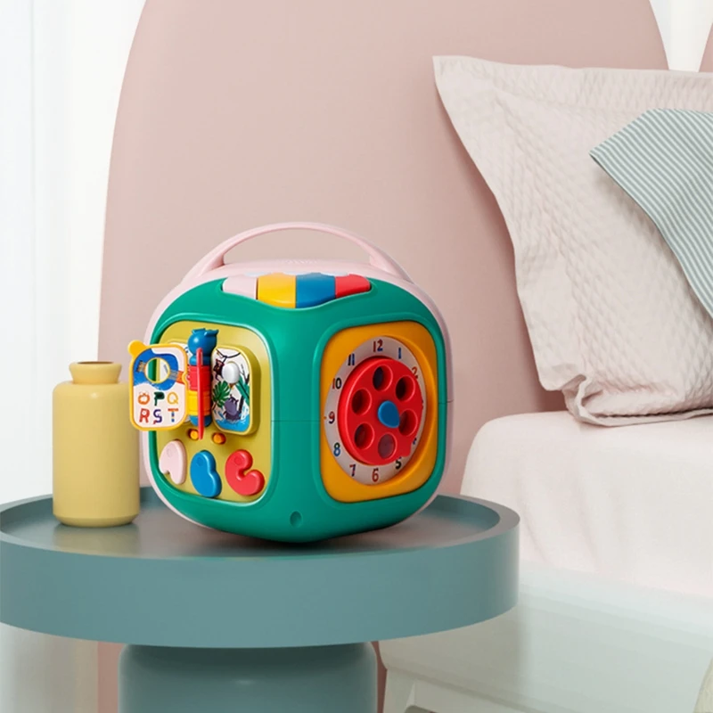

Educational Kids Toddler Baby Toy Musical Activity Cube with Lights J2HD