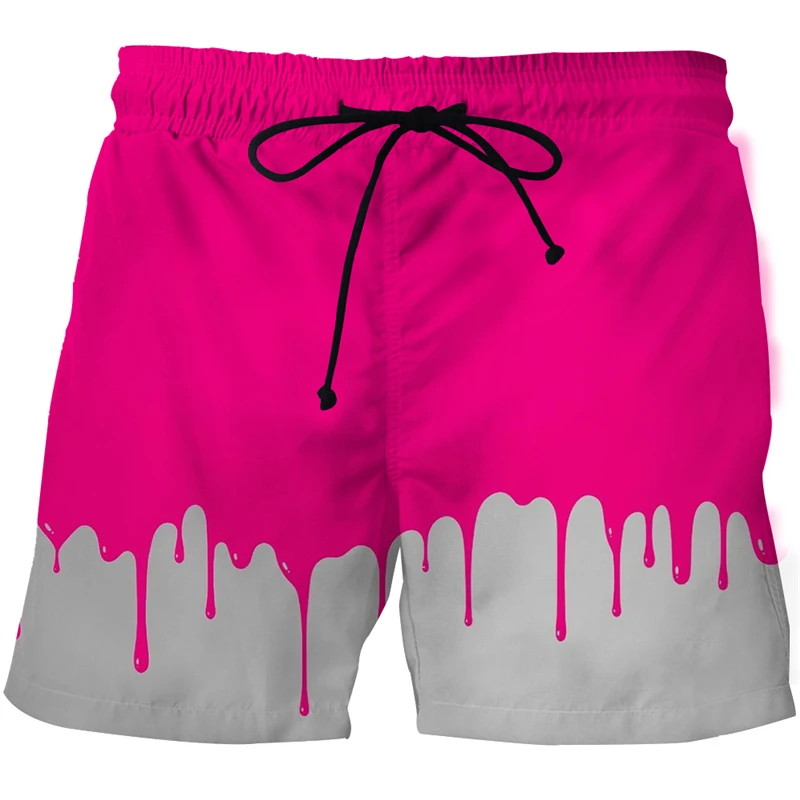 

New Arrival Shorts Water drop art 3d print beach pants summer swimwear men short Quick-drying Sexy Mens Swim Briefs Beach Shorts