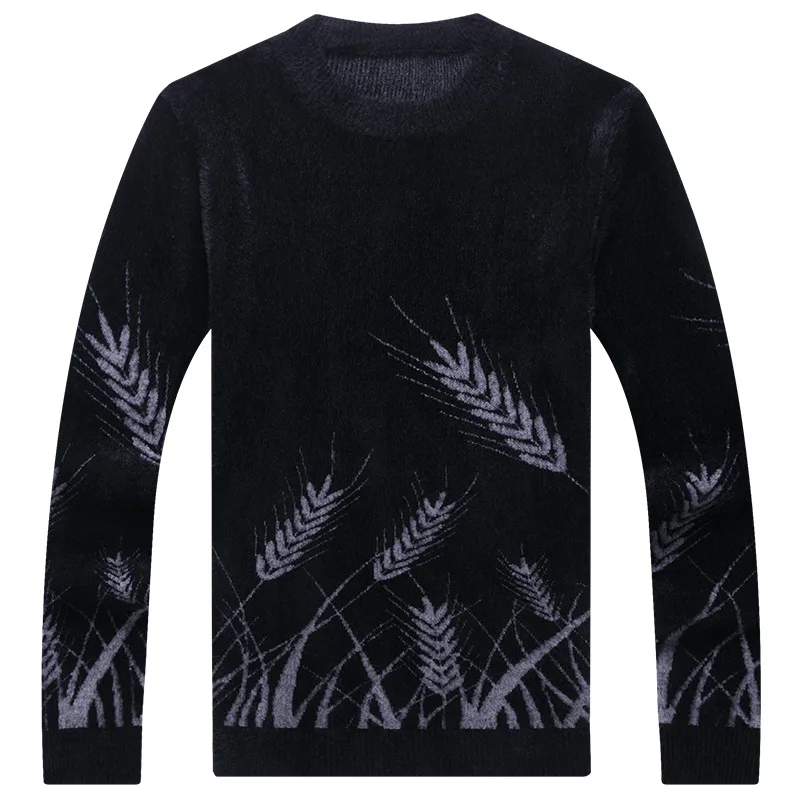 

SOUL OF TIGER European Style Spring Designer Knitwear Male Vintage Printed Sweater Mens Casual O-Neck Pullovers Slim Streetwear