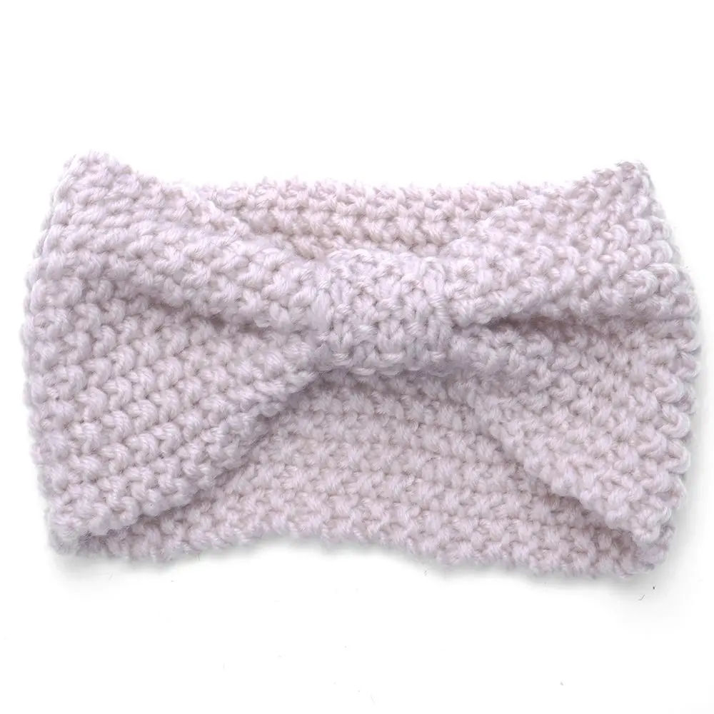 Новое поступление Женский вязаный крючком бантик тюрбан головной убор Зимняя