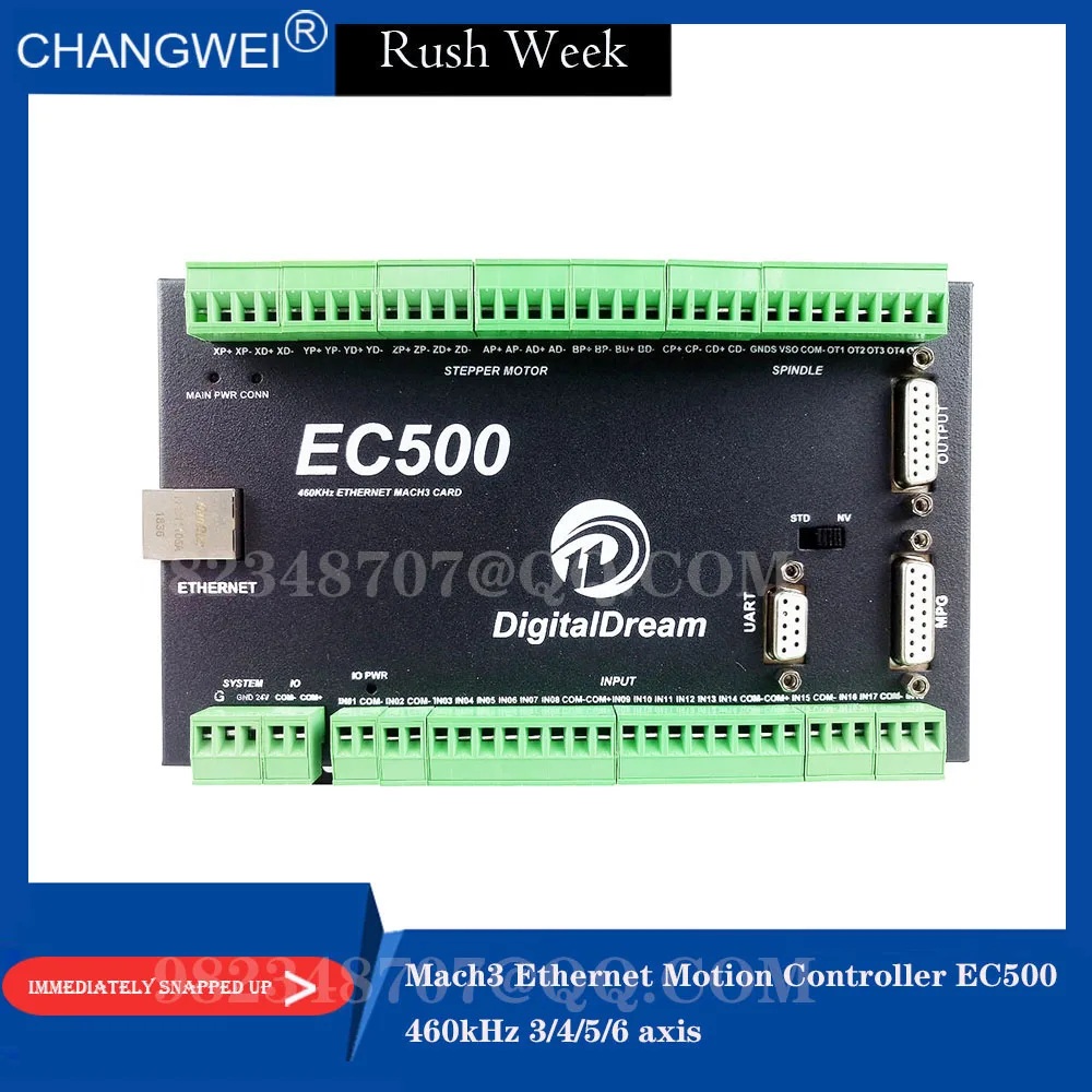 ЧПУ контроллер EC500 460 кГц 3/4/5/6 axis Mach3 Ethernet карта управления движением версия NVEM