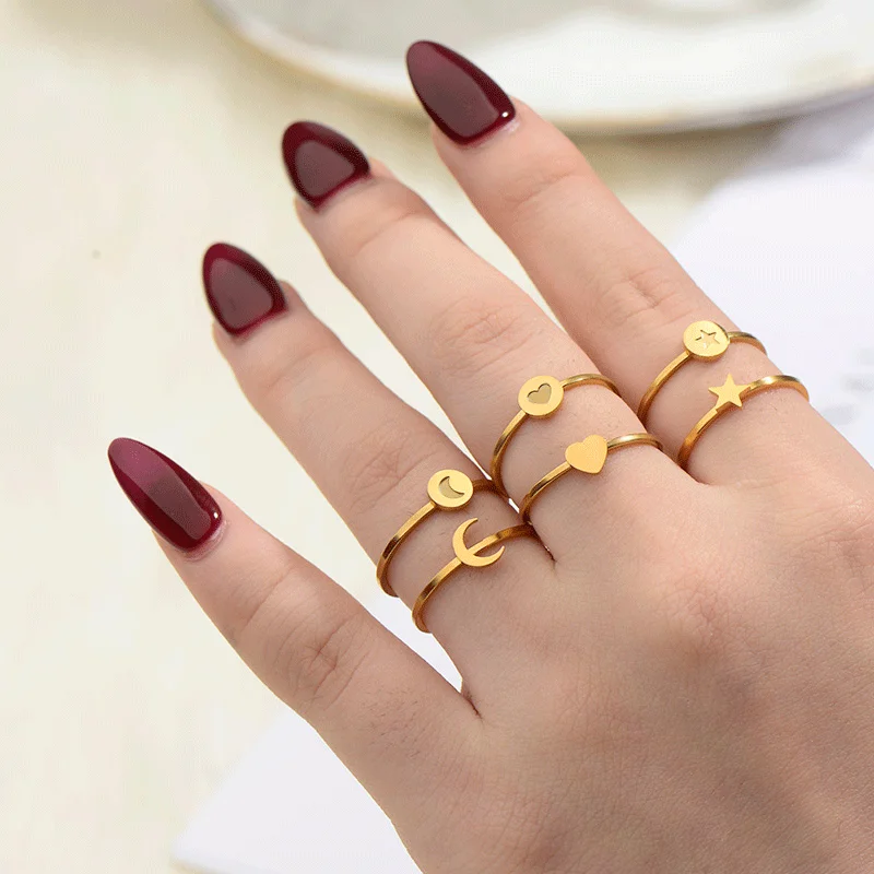 Кольца SHEWEIER из нержавеющей стали для женщин кольцо свадьбы любовь пара титановые