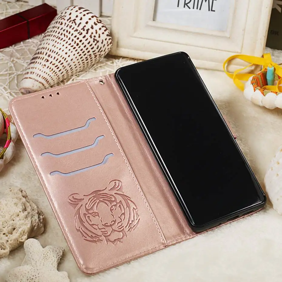 Кожаный флип-чехол с 3D кошкой и тигром для huawei P30 P20 Pro mate 30 Lite P Smart Z Y7 Prime Honor 9X20 Pro 8A 10i Y6