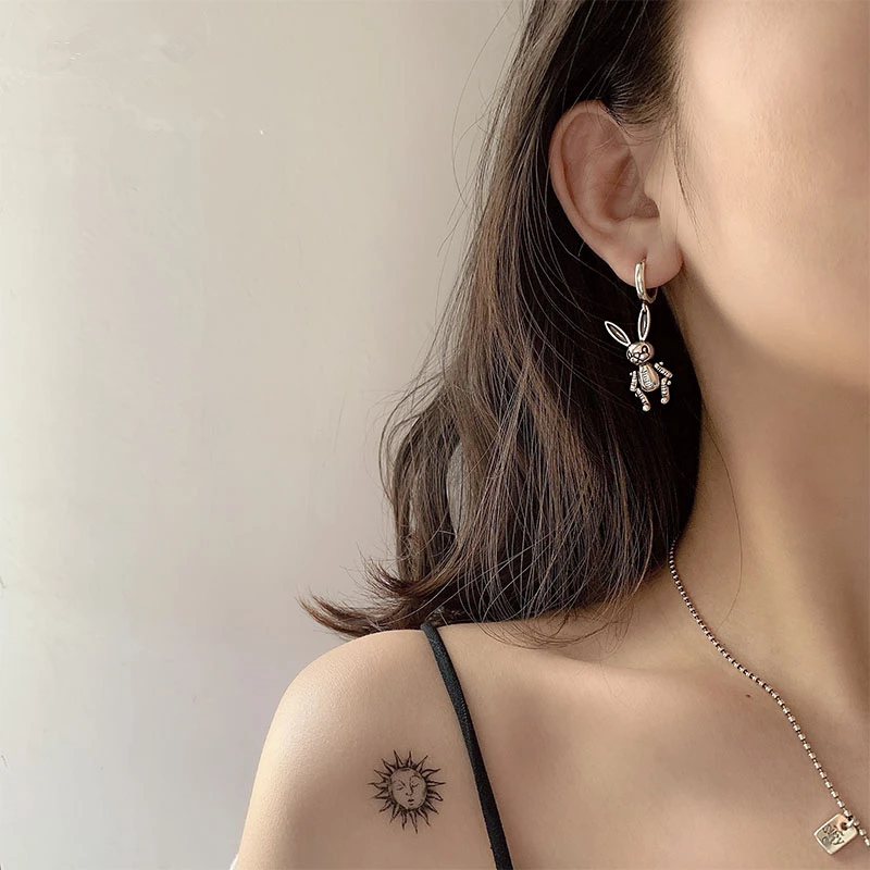 HZ 2019 винтажное асимметричное ожерелье с кроликом и звездами милое длинное