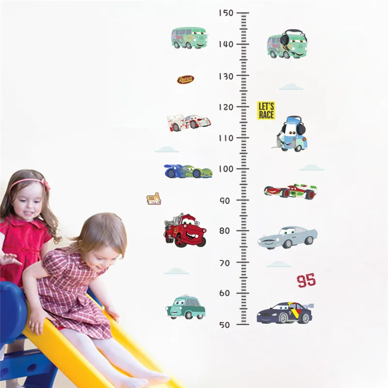 Мультяшные наклейки на стену автомобиля для детской комнаты измерение высоты