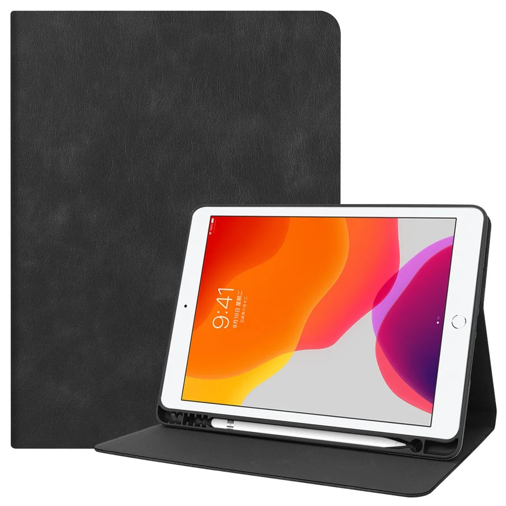 OMESHIN For IPad 10.2 Inch 2019 Wake/Sleep Slim Case Smart Stand Cover With Pen Holder Portable Fashion Flat | Компьютеры и офис