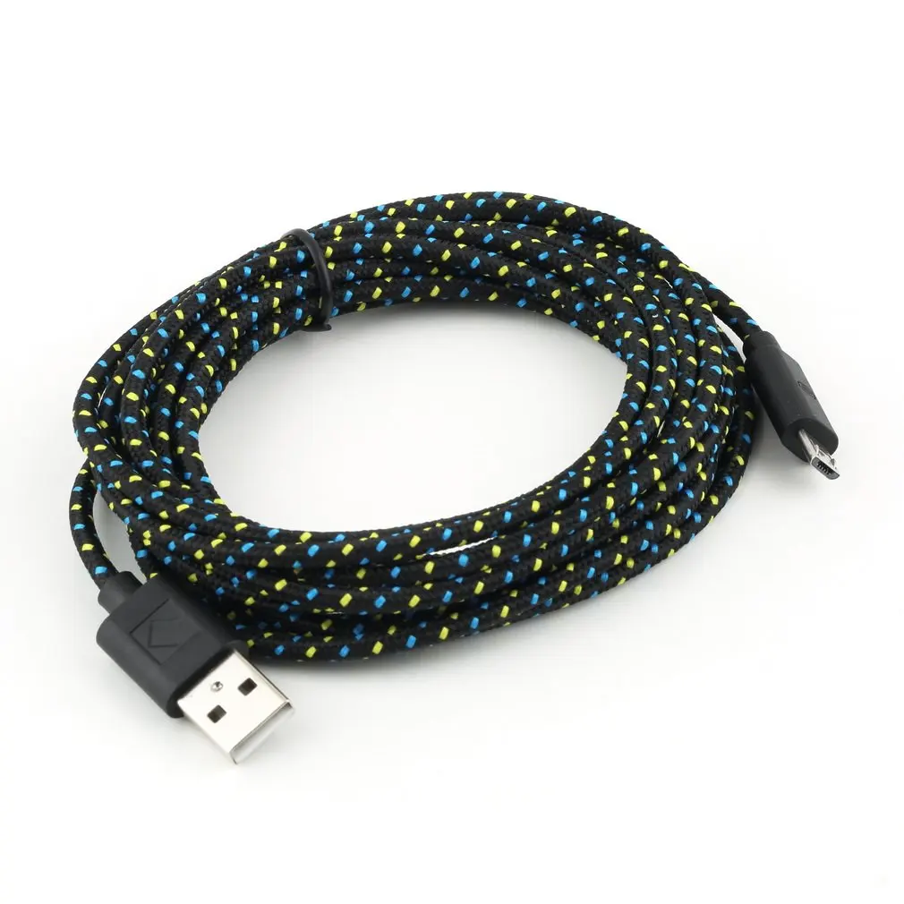 3 метра 10 футов Плетеный провод Micro USB кабель синхронизации нейлон плетеные