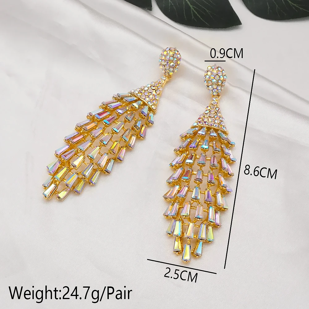 Elegant Creative Jewelry High-grade Elegant Crystal Earrings Drop Earrings Wedding Party Earrings gift For Women Accessories