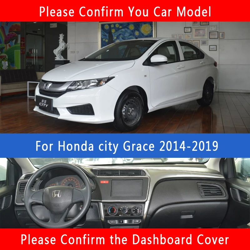 PNSL Car Dashboard Cover Dash Mat Pad Carpet For Honda city Grace 2014-2019 Sun protection anti - slip uv | Автомобили и