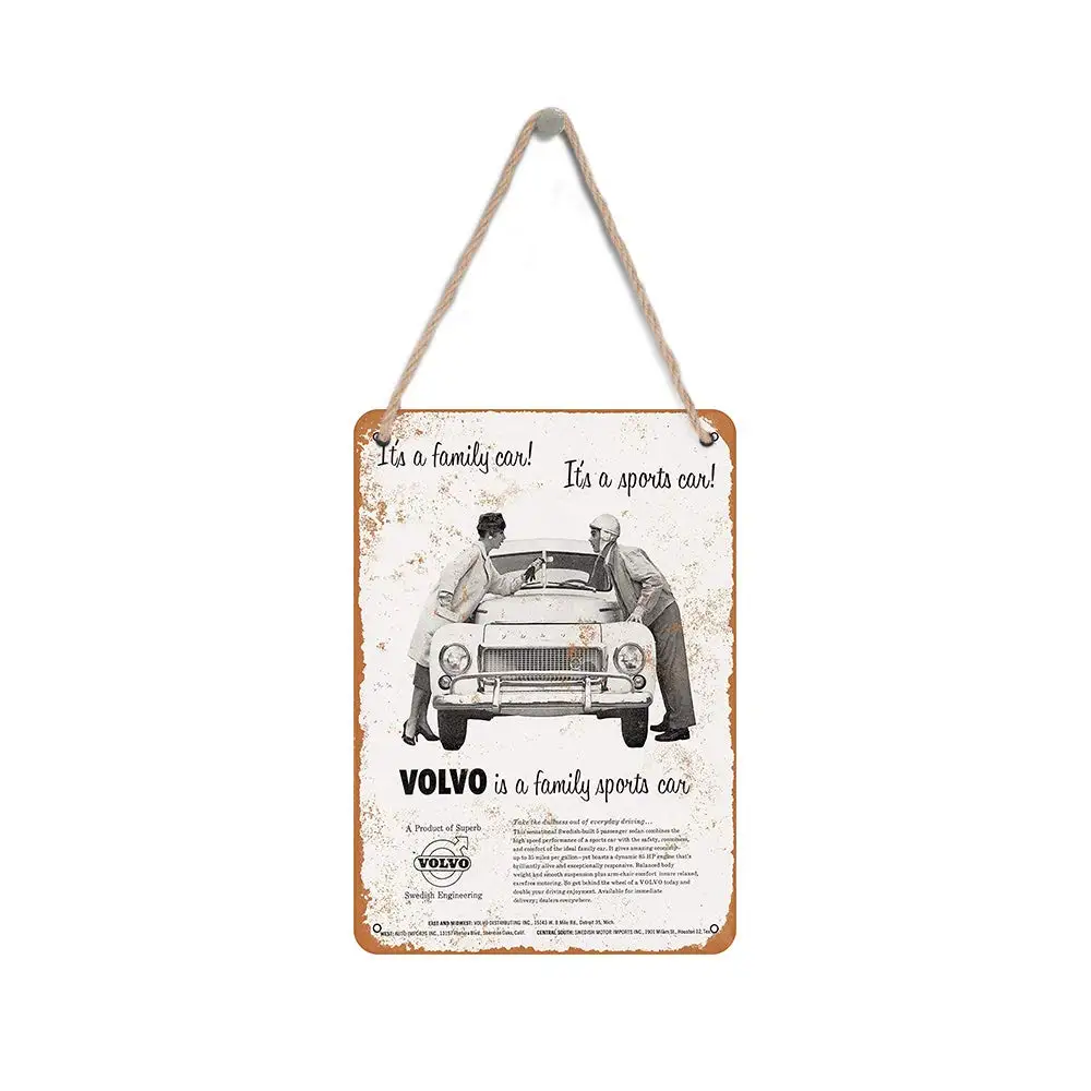 

Isaric Wood Hanging Sign 8 X 12 Inches 1958 Volvo Wooden Sign