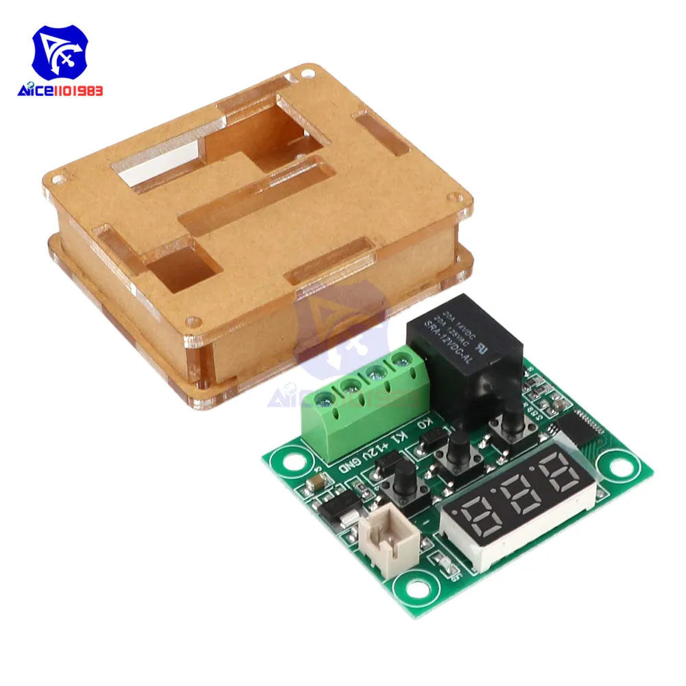 Diymore W1209 DC 12V LED Цифровой фотомодуль температурный контроллер/w NTC термистор