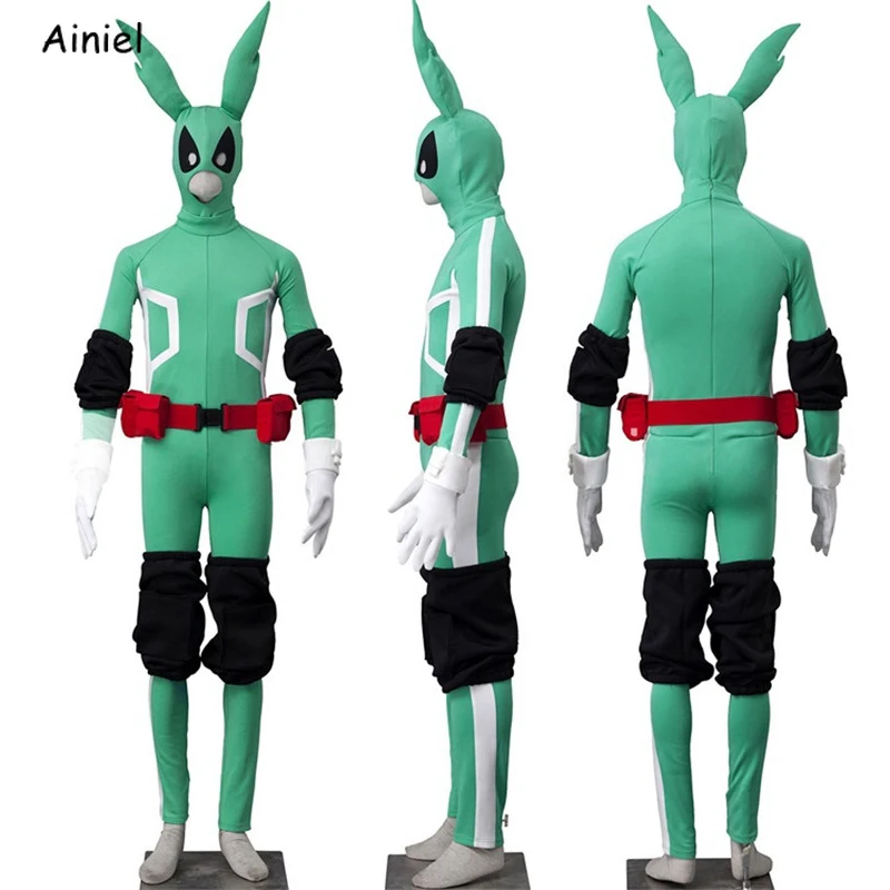 

Костюм для косплея моя геройская Академия Izuku Midoriya, боди боку без героев академии, костюм, маска на все лицо, Зеленый Полный комплект для взро...