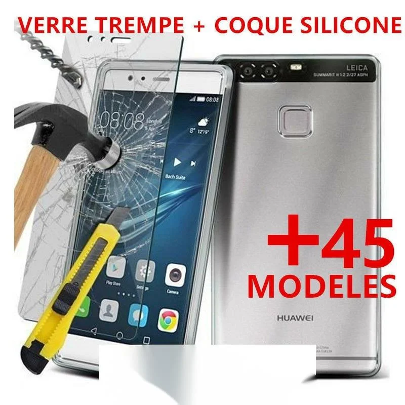 

Силиконовый чехол для HUAWEI + Защитная пленка из закаленного стекла