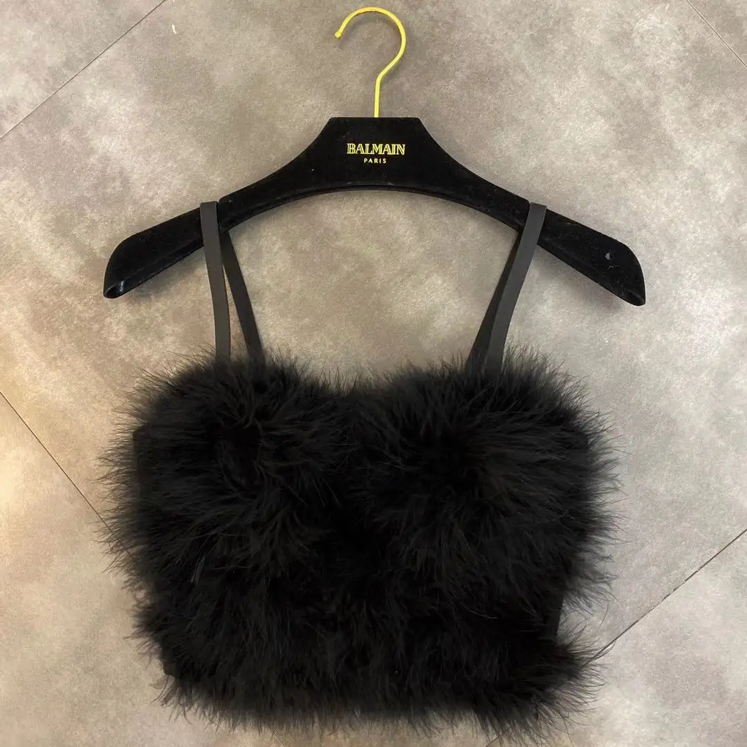 2020 Весенняя Новинка трехмерная пушистая Сексуальная женская футболка с