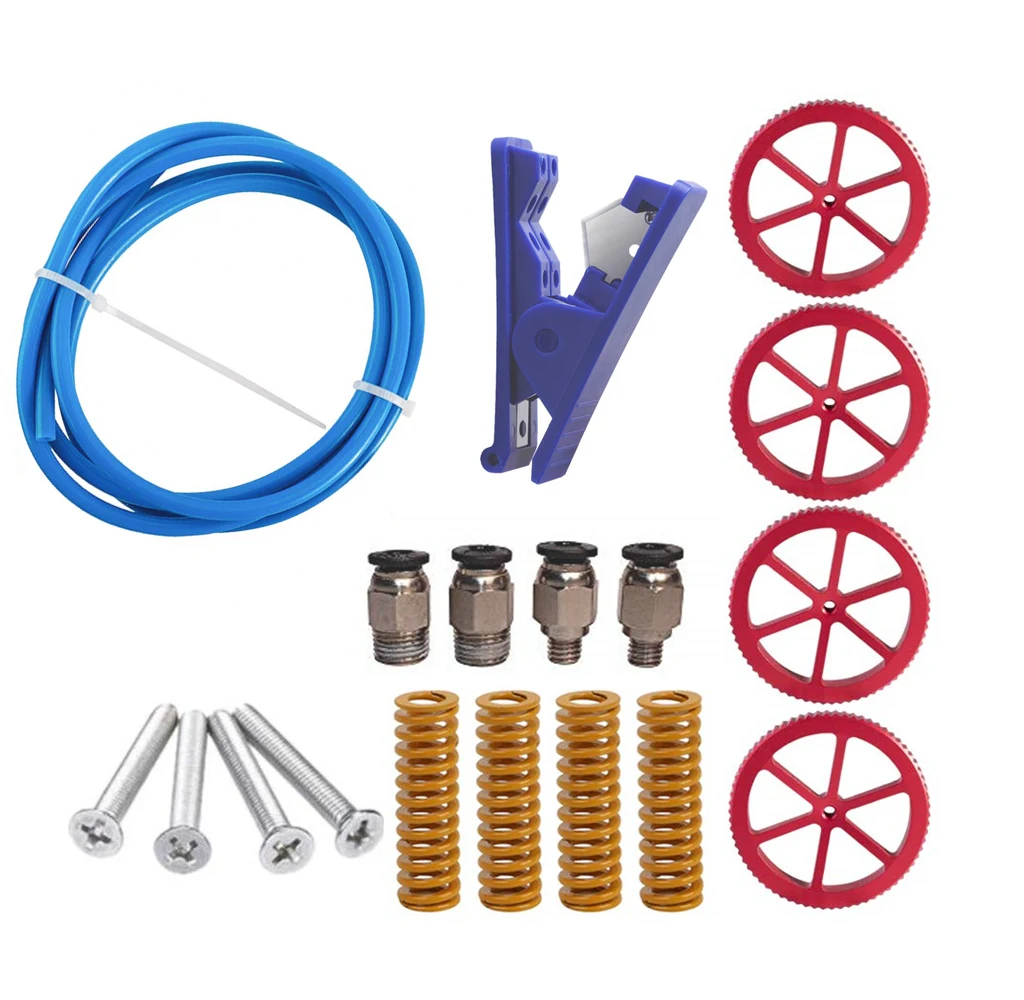 

Upgraded Creality Hand Twist Leveling Nuts, 1M Capricorn XS Bowden Tubing, Cutter, Hot Bed Die Springs and M4X35 Screws for Ende