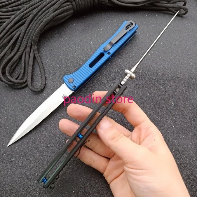 Нож-бабочка BM 417 BM417 складной нож для мытья камня + сатин лезвие 440C охотничий