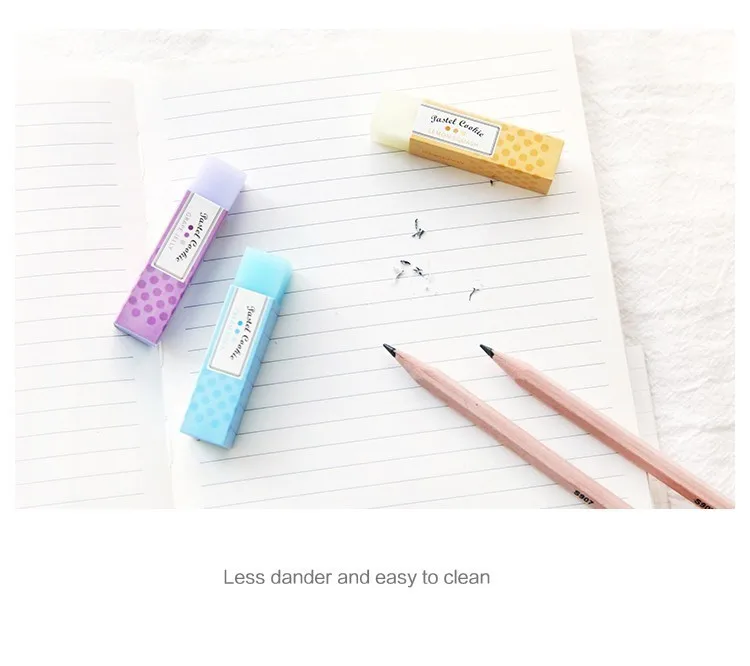 1PC 4colour random Japan Kokuyo Light Color Cookies Translucent Candy Eraser Student Drawing Rubber school supplies