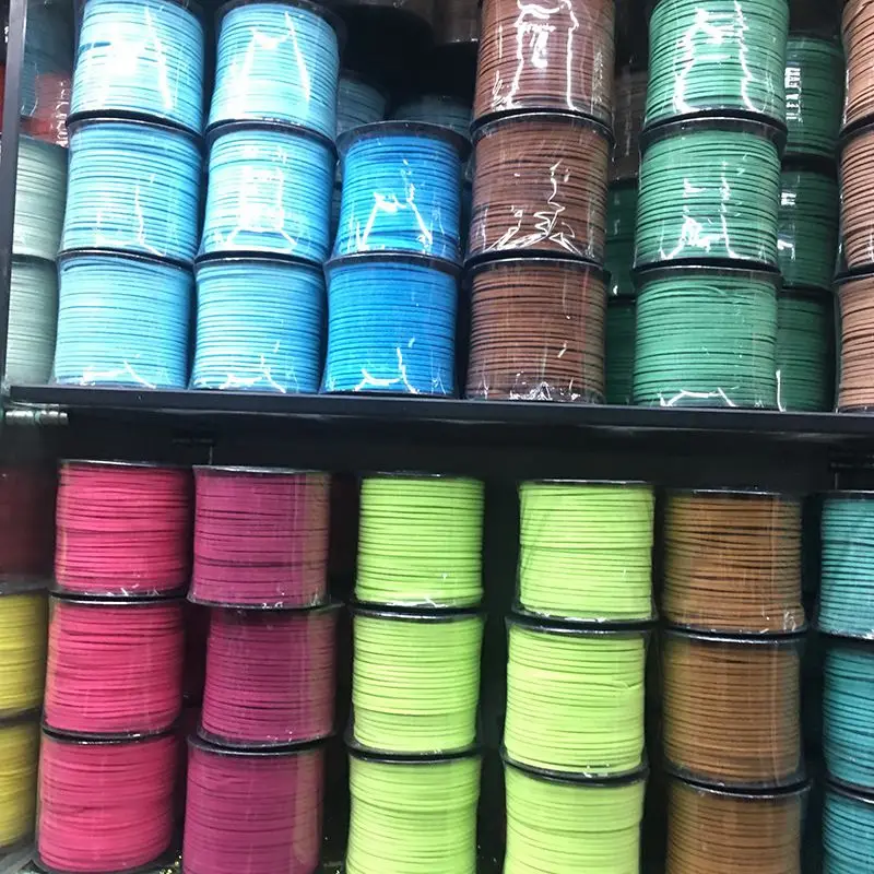 100 метров 3 мм плоский плетеный шнур из искусственной замши Корейская бархатная