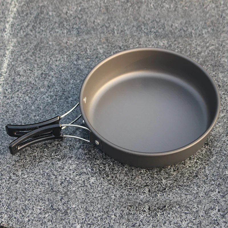 Наружный семейный набор посуды портативная посуда Алюминиевый горшок кастрюль и