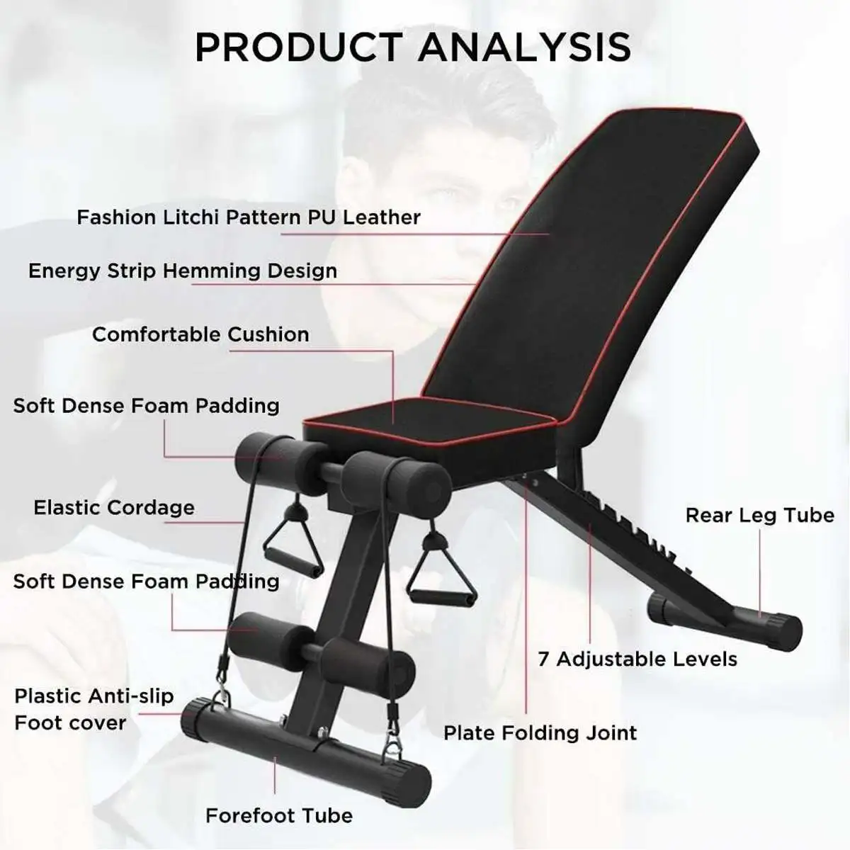 Стул складной для фитнеса домашнее оборудование тренировок в тренажерном зале