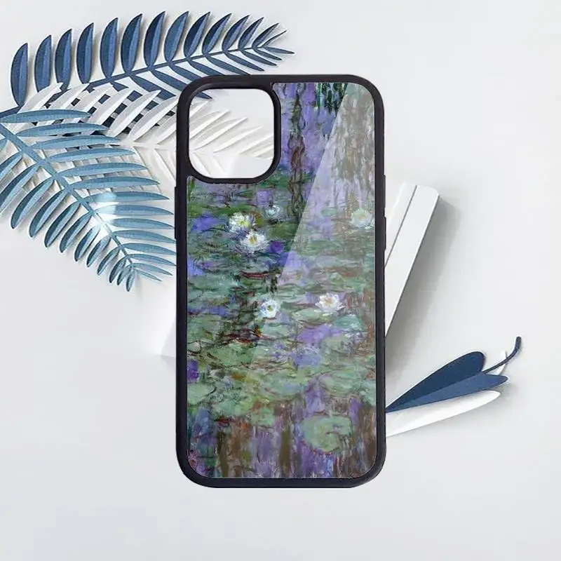 

Claude Monet retro painting Phone Case PC for iPhone 11 12 pro XS MAX 8 7 6 6S Plus X 5S SE 2020 XR