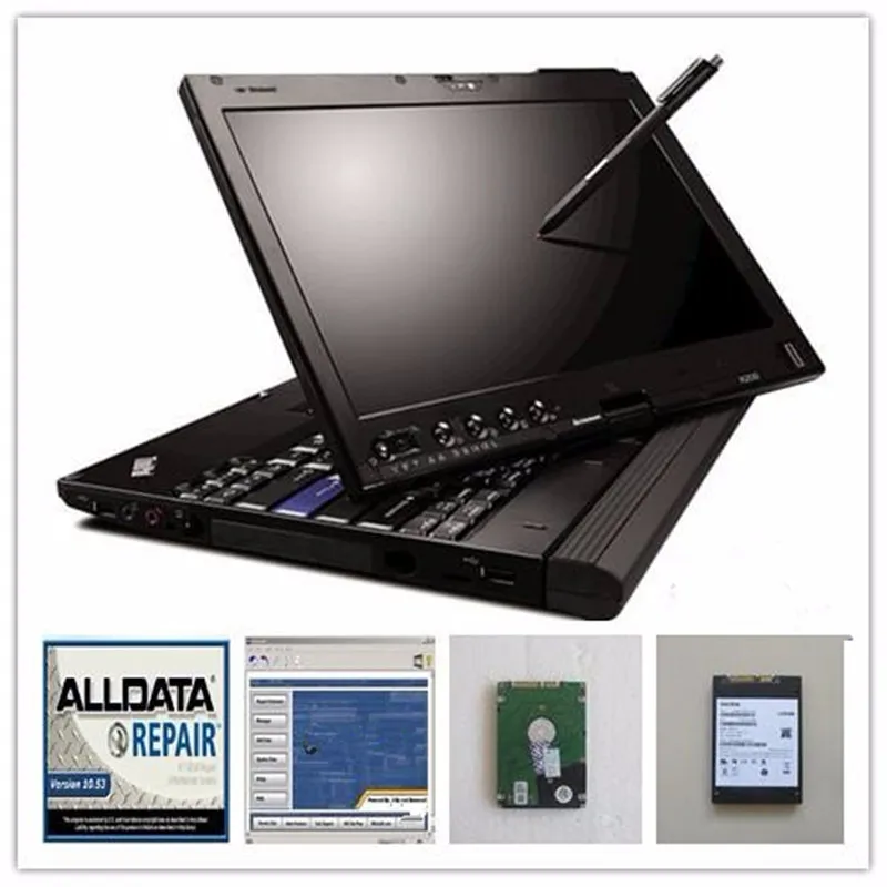 Все данные авторемонт Alldata 10 53 Atsg 3 в 1 Hdd ТБ установлен ноутбук x200t сенсорный экран