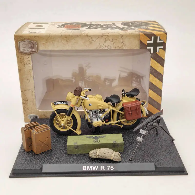 1:24 B ~ W R75 мотоцикл во время Второй мировой войны 1939-1945 литья под давлением Модель
