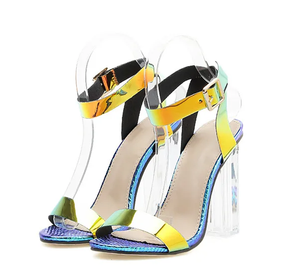 

Shoes 35-42 Code Crystal Magic Colour Snake Will heel Sandals