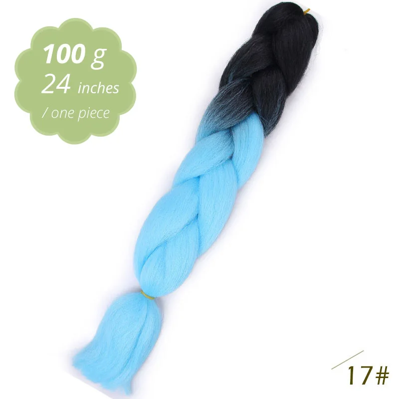 17 AISI BEAUTY Crochet Braids Synthetic Hair Jumbo Braiding Hair 100g/Pack Pink Grey Twists Braids Hair Extensions - Цвет: 17