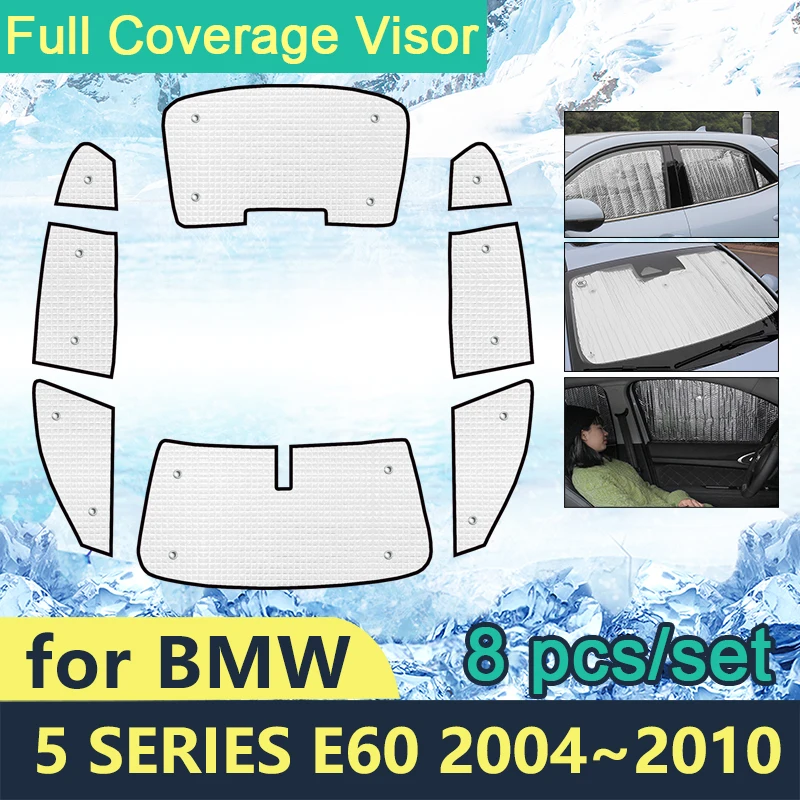 

Full Cover Sunshades For BMW 5 Series E60 Long 2004~2010 Only For LWB Car Windshield Accessories 2009 2008 2007