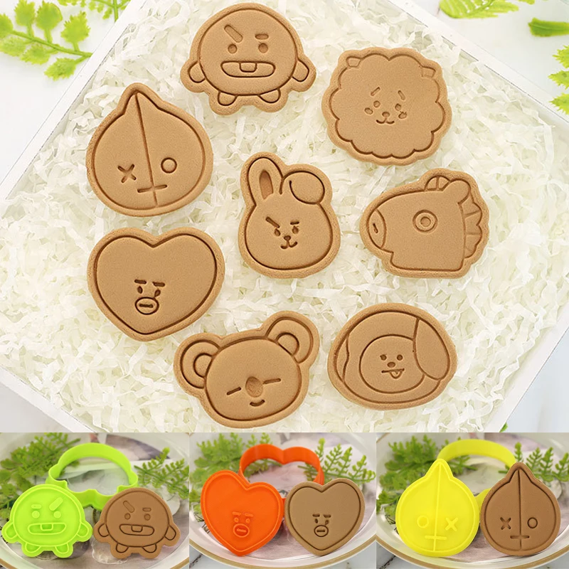 

1pcs Biscuit Mold Cartoon Doll 3D Three-dimensional Pressing Biscuit Cutter Cake Sugar Art Decoration Biscuit Mold Baking Tool