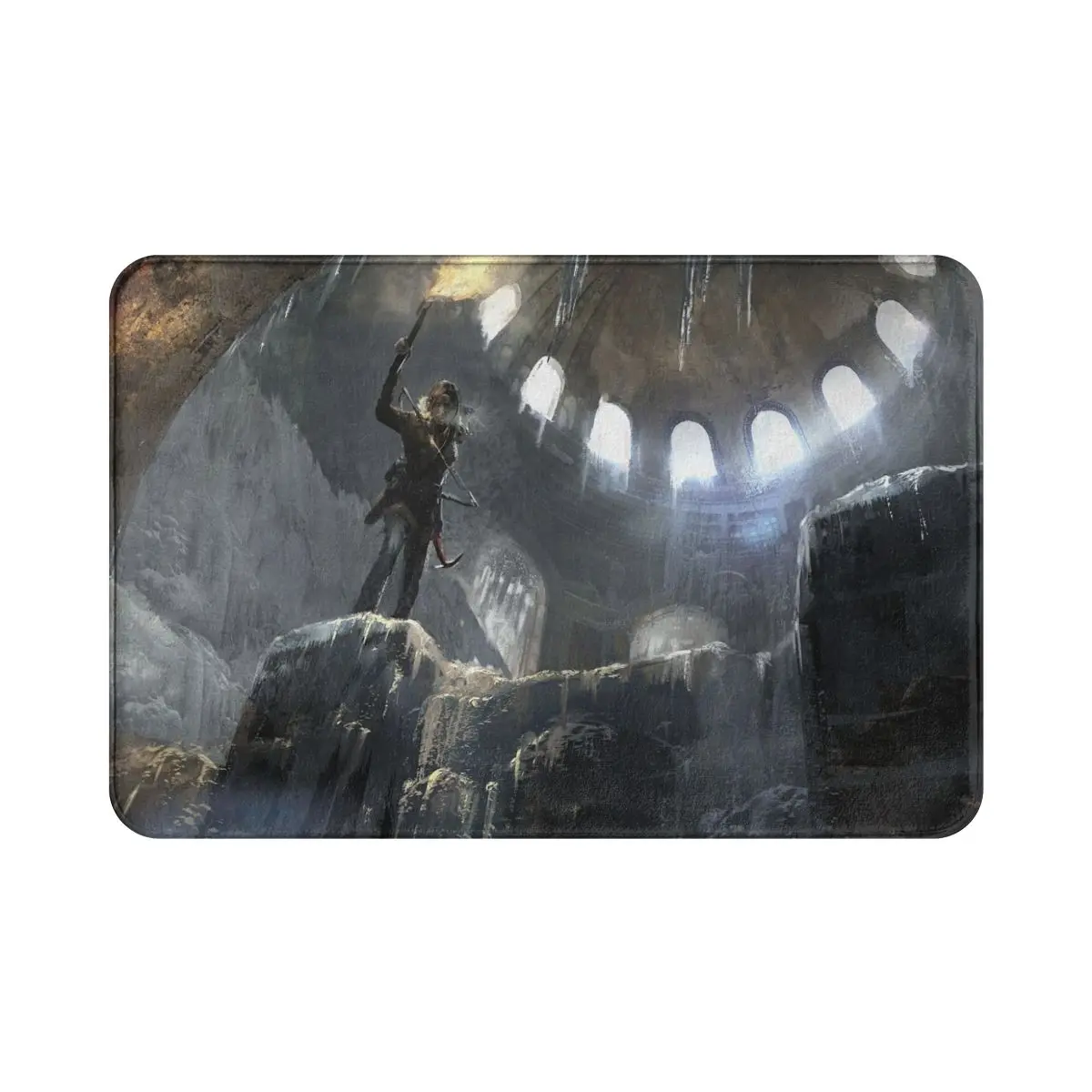 

Tomb Raider Game Anti-Slip Doormat Kitchen Mat Lara Croft Balcony Carpet Welcome Rug Home Decorative