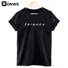 Модная женская футболка с графическим принтом Friends Gunther, женские топы в стиле 90-х с акварелью, футболка для девушек, одежда Y2k, Прямая поставка