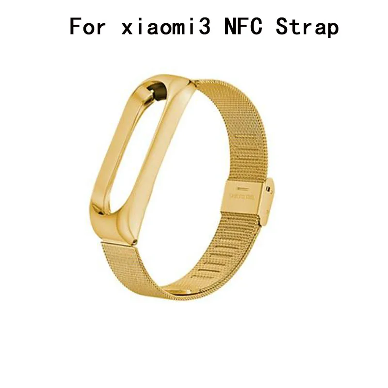 mi3 Strap Силиконовый стальной ремешок для Xiao mi 3 4, умный браслет из нержавеющей стали, сменный ремешок для mi band 3 4, Xiao mi, умный Браслет - Цвет: mi3 Strap