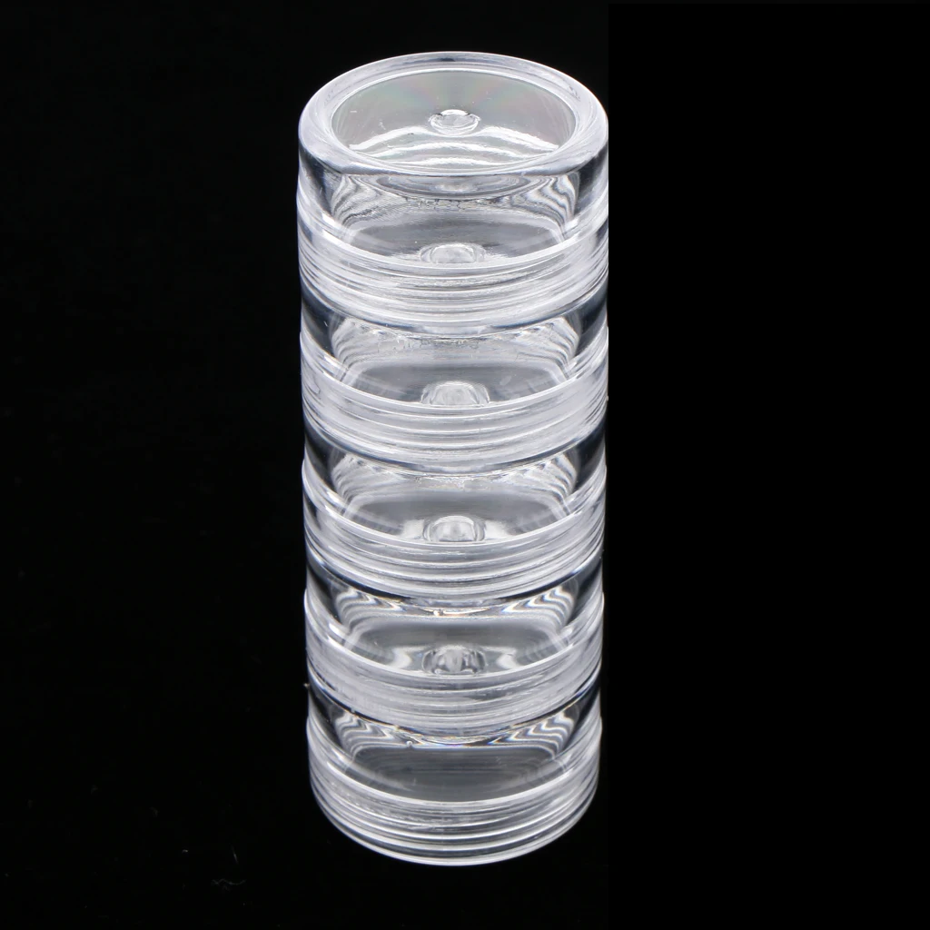 

25 прозрачных пластиковых пустых косметических контейнеров, маленькие банки + держатель