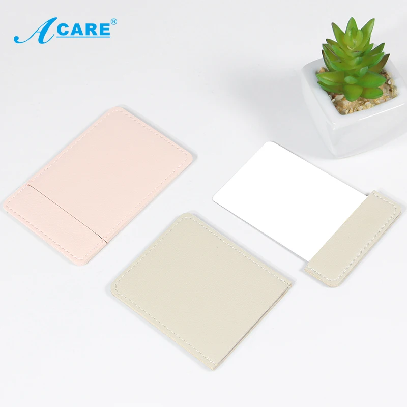 Карманное прямоугольное складное зеркало Acare ультратонкое для макияжа