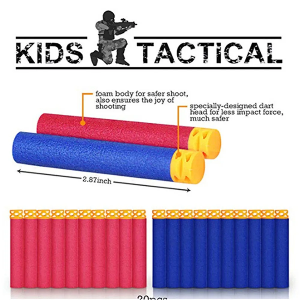 New Red Hollow Hole Head Bullets for Nerf 7.2cm Refill Darts Toy Gun Series Blasters Xmas Kid Children Gift | Игрушки и хобби