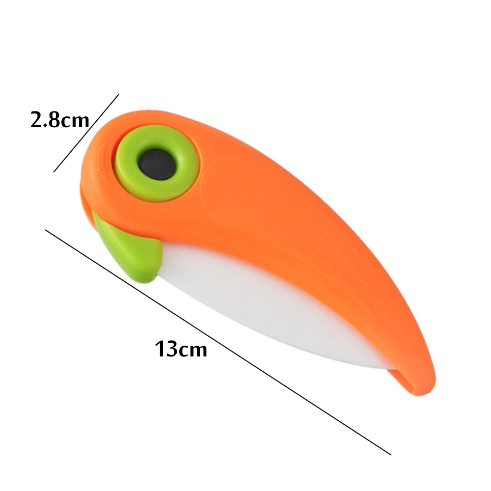 

Mini Ceramic Blade Pare Peel Peeler Pocket Fold Knife Cutter Slice Picnic Fruit Cutlery Cutter Bird Vegetable Kitchen Peel Knife