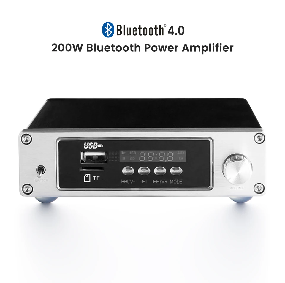 AIYIMA TPA3116 Bluetooth 4,0 усилитель мощности Hi-Fi стерео домашний аудио цифровой усилитель 100Wx2 TF США без потерь декодирование музыкальный плеер