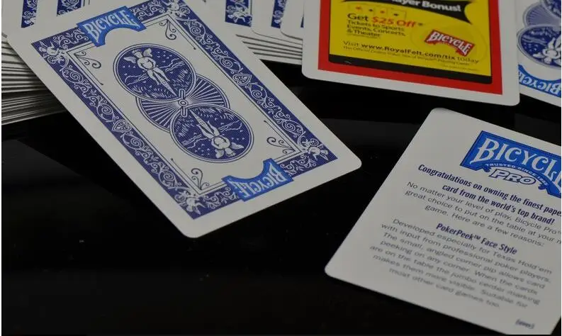 Велосипедные карты Pro Poker Peek с указателем синие/красные колоды размер покера USPCC волшебные трюки реквизит для