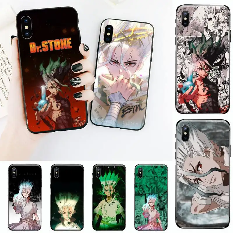 

Anime Dr.STONE Phone Case for iPhone 11 12 13 mini pro XS MAX 8 7 6 6S Plus X 5S SE 2020 XR
