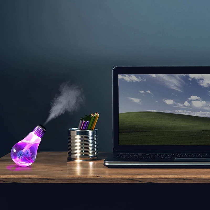 Ультратихий ночник с питанием от USB 7 цветов серебристый светильник для