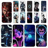 fhnblj detroit become human android rk800 connor kara phone case for huawei honor 8 x 9 10 20 v 30 pro 10 20 lite 7a 9lite case