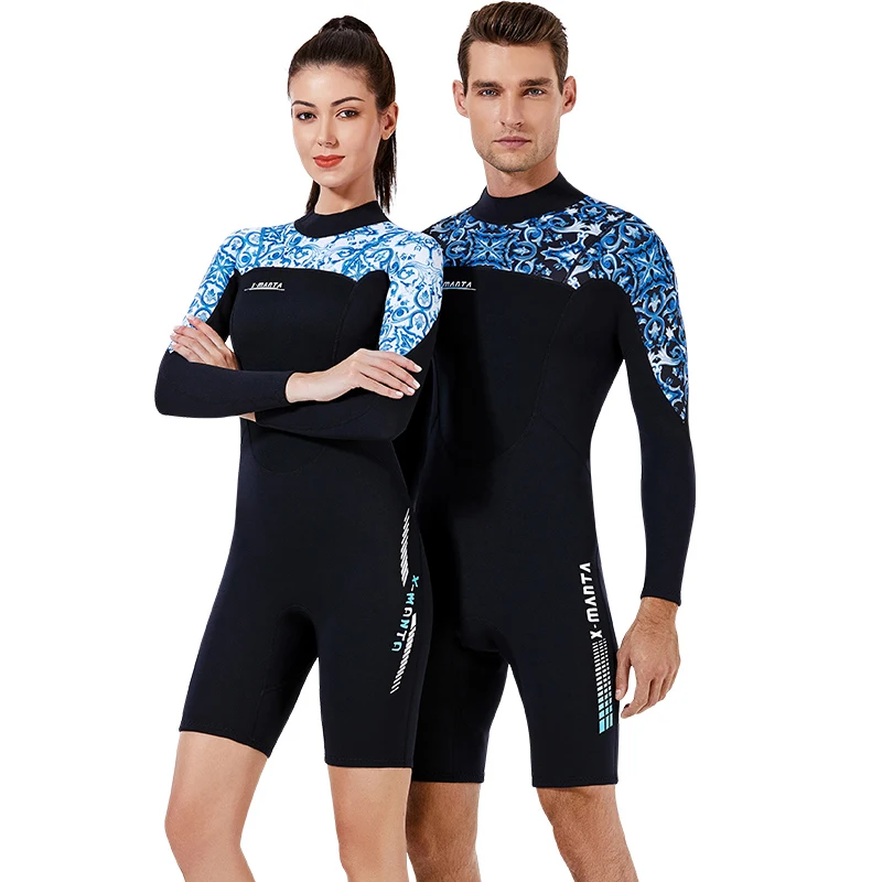 Новый бренд с принтом 1 5 мм неопреновый короткий костюм для дайвинга мужчин и
