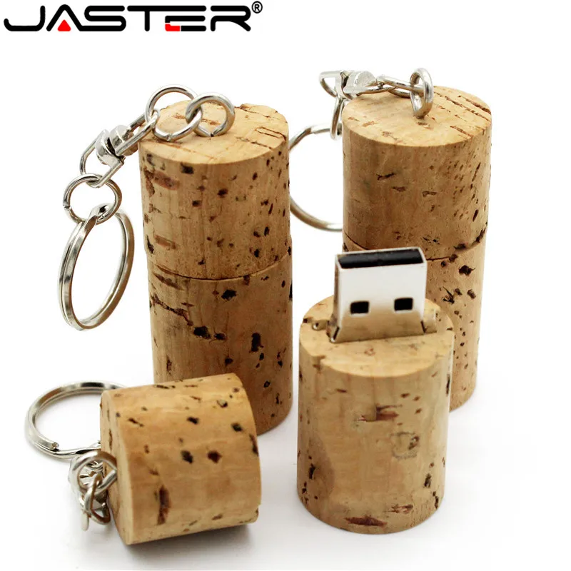 USB флеш накопитель JASTER деревянный в виде бутылки 4/8/16/32/64 ГБ|cork usb flash drive|64gb pen driveflash
