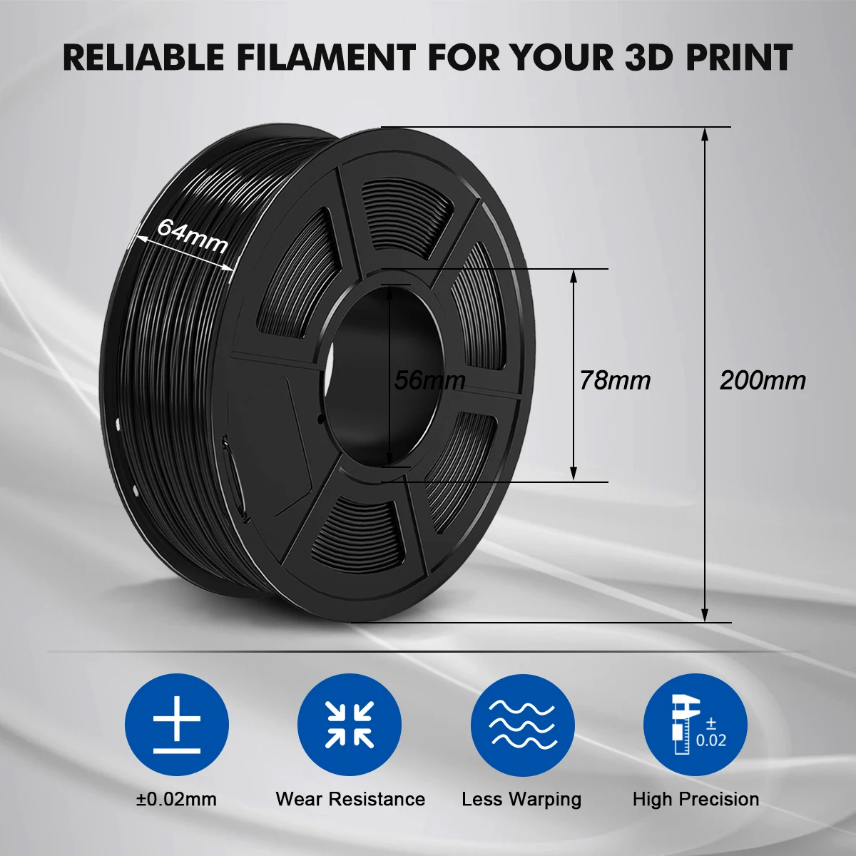 Филамент JAYO для 3D принтера PETG PLA PLUS ABS 1 75 мм 2 кг Многоцветный Пластиковый