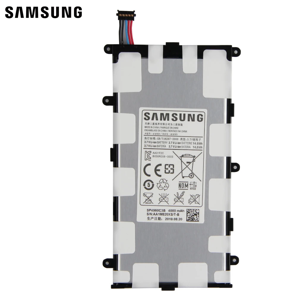 Оригинальный сменный аккумулятор Samsung SP4960C3B для GALAXY Tab 7 0 Plus P6200 P6210 P3110 P3100 планшета