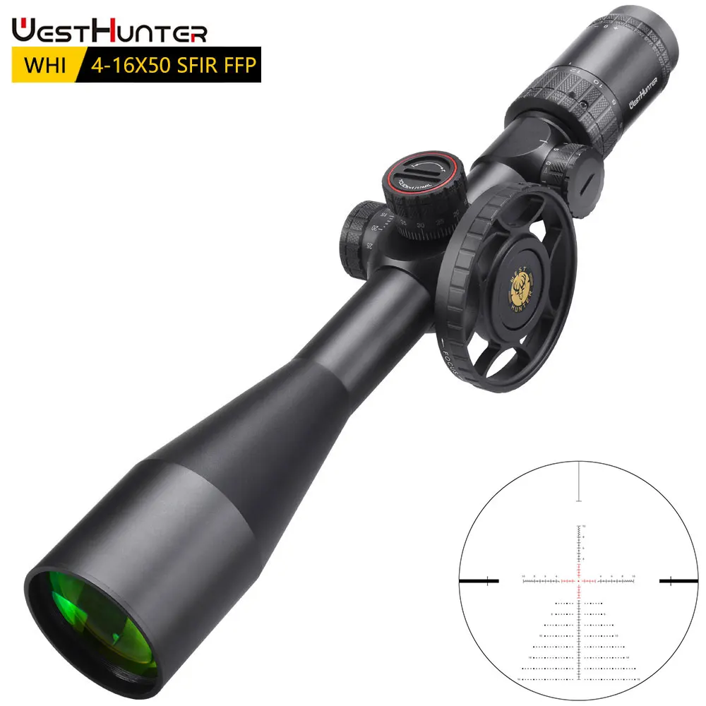 WestHunter WHI 4 16x50 SFIR FFP Охотничий Тактический прицел с первым фокусным расстоянием